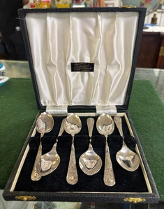 Set of 6 Silver Plated Teaspoons - in original box - 11cm Length - Picture 1 of 9
