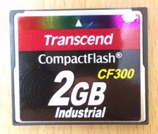 TRANSCEND 2GB INDUSTRIAL COMPACT FLASH MEMORY CARD CF300 TESTED WARRANTY