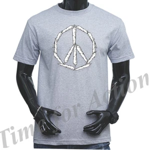 JOINT PEACE SIGN Funny Joke Humor Humorous Graphic Novelty T-shirt - Imagen 1 de 16