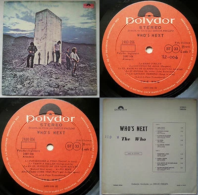 THE WHO WHO'S NEXT 1972 STEREO UNIQ CVR!! UNIQ ERRORS!! MEGARARE CHILEAN PRESS!! - Image 1 of 4