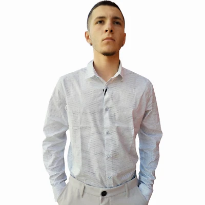 Camicia uomo GIANNI LUPO slim fit in cotone leggermente elasticizzato a fantasia - Immagine 1 di 4