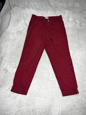 Pantalones chinos de mezclilla a rayas rojos azules para mujer talla 29 x 22 Foto 1 de 4