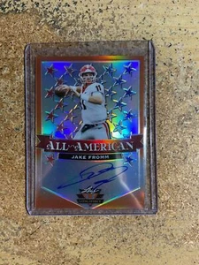 2020 Leaf Valiant Football ORANGE ALL-AMERICAN Autograph JAKE FROMM RC Auto /50 - Bild 1 von 2
