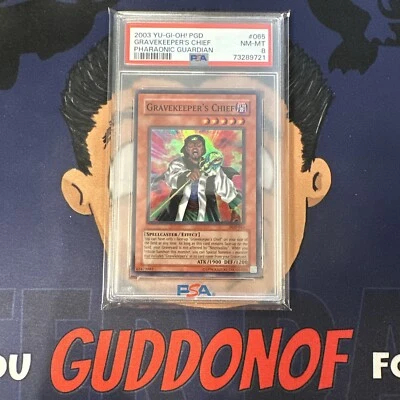 PSA 8 NEAR MINT 2003 YU-GI-Oh! Pharaonic Guardian GRAVEKEEPER'S CHIEF #065 - Image 1 of 3