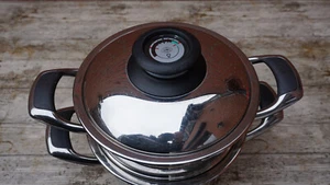 AMC Topf Kochtopf 4 Liter 20cm Visiothermdeckel mit Siebeinsatz Induktionsgeeig. - Bild 1 von 4