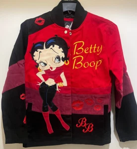 Chaqueta de sarga de algodón Betty Boop vintage de RR DESIGNS, talla: M, L y 2XL - NUEVA - Imagen 1 de 10