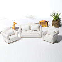 Sessel 4pcs Miniatur Sofa Couch Beistelltisch Möbel Set für 1:12