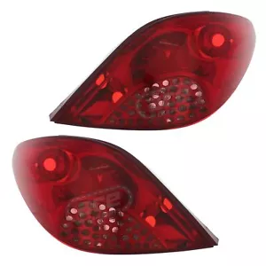 Peugeot 207 2006-2009 Rear Light Tail Lamp Lens Back Hatchback 1 Pair Left Right - Picture 1 of 24