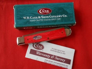 CASE XX  6254 WW11 RED/NATURAL BONE HANDLES 2006 KNIFE  - Picture 1 of 7