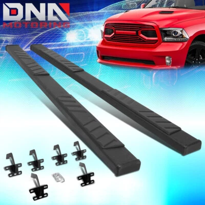 For 2019-2022 Ram 1500 Quad Cab 5" OD Flat Side Step Nerf Bar Running Boards - Image 1 of 4