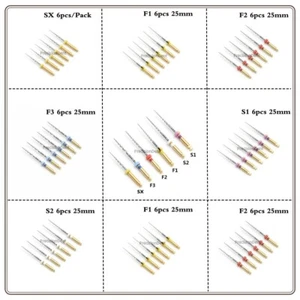 6Pcs/pack Dental Endo NITI Engine Rotary Files Root Canal File 19/21/25/31MM - Picture 1 of 18