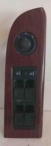 2005 GRAND CHEROKEE DRIVER WINDOW SWITCH WOOD TRIM ID 4602342AF USED OEM - Picture 1 of 7