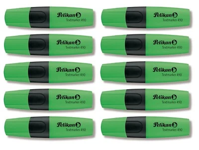 10 x Pelikan Textmarker Leuchtmarker Highlighter 490 Marker 2 - 5 mm, grün - Bild 1 von 3