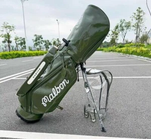Malbon Golf Caddy Bag Stand Bag Enamel Green / 5-way / 2 food cover - Picture 1 of 6