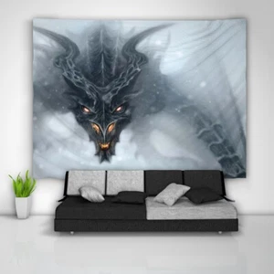 Drache Fantasy Wandteppich Kunst Wandbehang Sofa Tisch Bett Abdeckung Poster - Bild 1 von 11
