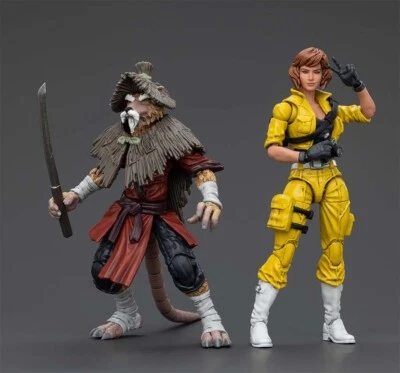 JOYTOY TMNT Figure JT00669 April O'Neil JT00652 Splinter 1/18 Anime Models toy - Image 1 of 4