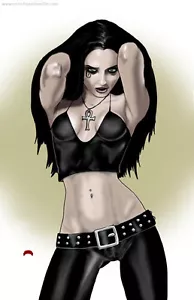 Death sexy Vertigo DC comics the endless art goth 11x17 pinup print Dan DeMille - Picture 1 of 1