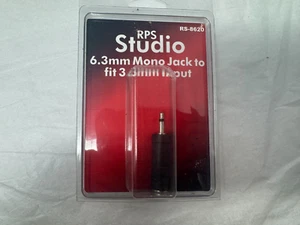 Conector mono RPS Studio 6,3 mm para entrada de 3,5 mm hecho en China nuevo en paquete - Imagen 1 de 4