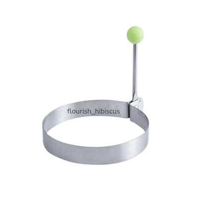 Ovo frito antiaderente aço inoxidável panqueca molde redondo ferramenta de cozinha 2 peças - Imagem 1 de 4