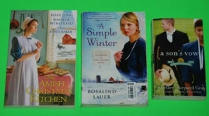 Lot 3 Amish Romance Novel Books by Rosalind Lauer Shelley Gray Kelly Long - Picture 1 of 2