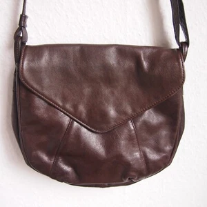Vintage Damen Umhängetasche Klüber West Germany Leder Dunkelbraun - Bild 1 von 9