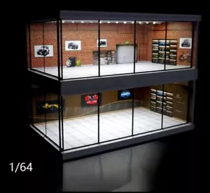 1:64 Diorama Car Model Garage With Led, Mini Car Showroom - Picture 1 of 8