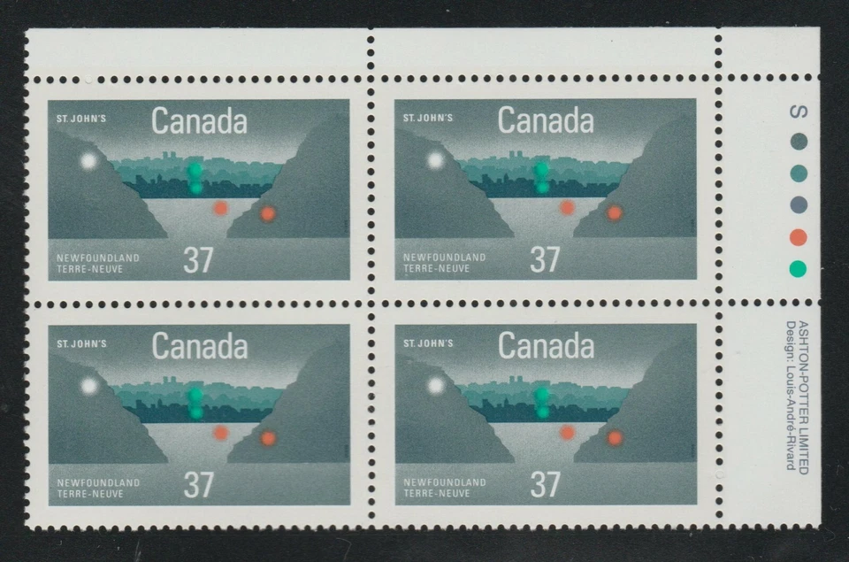 1988 Canada SC# 1214 UR - St. John's Centennial - Plate Block M-NH Lot # 3203 - Image 1 of 1