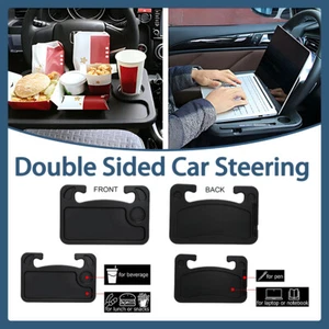 Adjustable Car Steering Wheel Tray Double Sided Desk Laptop Stand Food Drink Hol - Picture 1 of 12