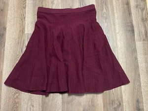 Chelsea & Theodore Skirt, Women's Size Small, Burgundy, A-line - Picture 1 of 7