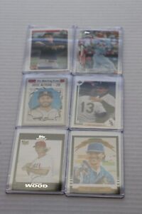 Topps collector baseball cards 6 card variety pack in PVC Protector sleeves