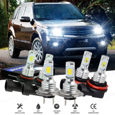 Faro antiniebla LED 6000K bombillas para Suzuki Grand Vitara 06-13 6x 9005 H7 H11 Foto 1 de 4
