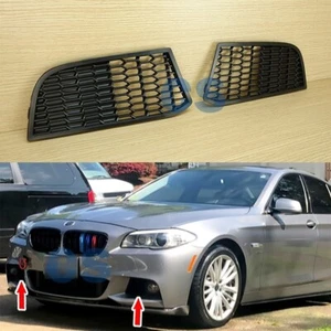 For BMW 5-Series F10 2010-2014 M Sport Package Fog Light Grille Covers W/O Hole - Imagen 1 de 7