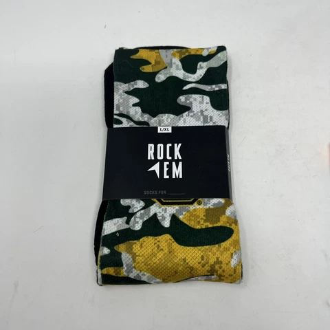 Men's Rock Em Socks Baylor Bears Camo-LXL Socks NEW w/ Tags Cover