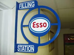ESSO GAS ERA AÑOS 50 BRIDA PUBLICITARIA MONTAJE EN PARED - Imagen 1 de 1