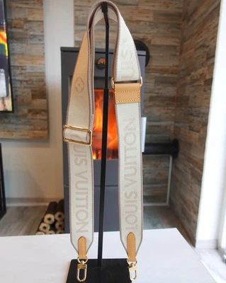 LOUIS VUITTON SHOULDER STRAP bag sling beige lv bandouliere sporty adjustable - Imagen 1 de 4