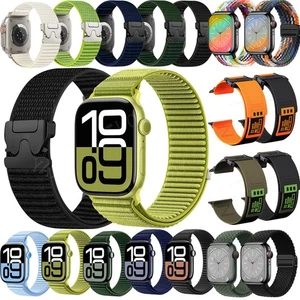 Nylon Armband für Apple Watch Serie 11 10 9 8 7 6 5 SE 42-49mm Ultra 3 2 Ersatz - Bild 1 von 71