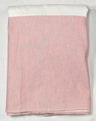 Ralph Lauren Fresh Pond Stripe Cal King Bedskirt 13" Drop Red White Box Pleat - Image 1 of 4
