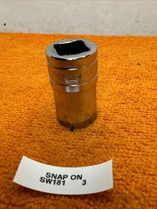 Unidad Snap On 1/2" 12 puntos SAE 9/16" zócalo poco profundo SW181 grabado - Imagen 1 de 9