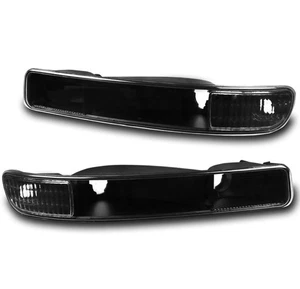 1999-2007 GMC SIERRA/00-06 YUKON XL TRUCK BUMPER PARKING SIGNAL LIGHT LAMP BLACK - Picture 1 of 4