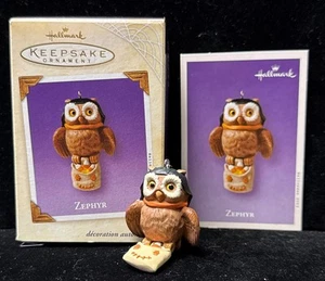 Neu 2003 Hallmark Andenken Halloween Ornament Zephyr Eule kostenloser Versand - Bild 1 von 4