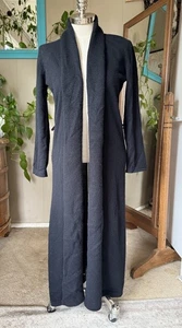 NEIMAN MARCUS Size S 100% Cashmere Black Long Maxi Cardigan Sweater - Picture 1 of 10