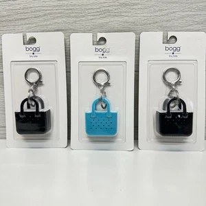 Lote de 3 Clip Llavero Bolso Pequeño Bogg Verde Azulado y Negro - Imagen 1 de 9
