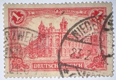 Selos de viagem: selos do Reich alemão Mi 113 1 marca, usados, novo em folha - Imagem 1 de 4