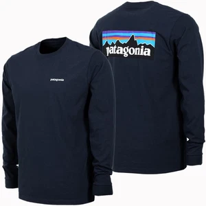 Patagonia Mens - P-6 Logo Long Sleeve Responsibili-Tee T-shirt - New Navy - Picture 1 of 1