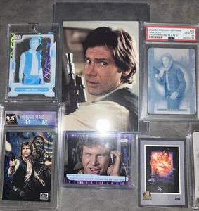 Star Wars Topps Masterwork 1/1 Printing Plates Han Solo and Galaxy Trading Cards - Picture 1 of 24