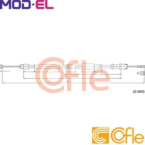 CABLE PARKING BRAKE 10.9895 FOR MERCEDES-BENZ SPRINTER/35-t/Bus/Van/3-t/46-t - Picture 1 of 7