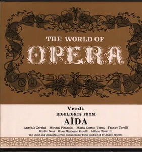 Various Artists Verdi - Highlights From Aida LP vinyl UK World Record Club mono - Picture 1 of 4