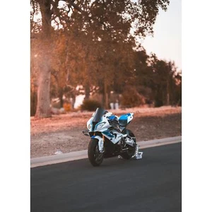 BMW Inspired S1000RR HP4 Motorcycle Art Print 002 Stunning Home Decor - Picture 1 of 12