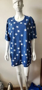 LuLaRoe Where through Women's Shirts blouse Americana Star White Blue SZ3XL NWT - Picture 1 of 11