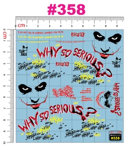 Joker Water Slide Decal White Toner 1/24 - 1/28 RC Model Dicast Hot!!! #358 - Picture 1 of 6